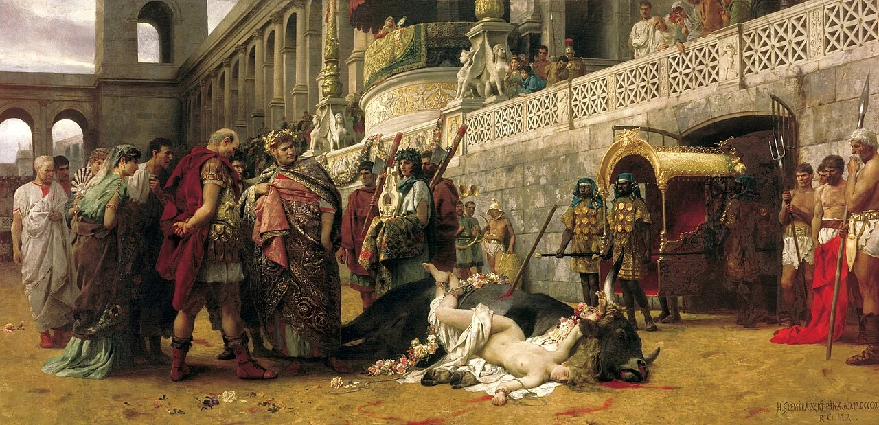 Henryk Siemiradzki - Una Dirce cristiana nel circo di Nerone, Museo nazionale di Varsavia